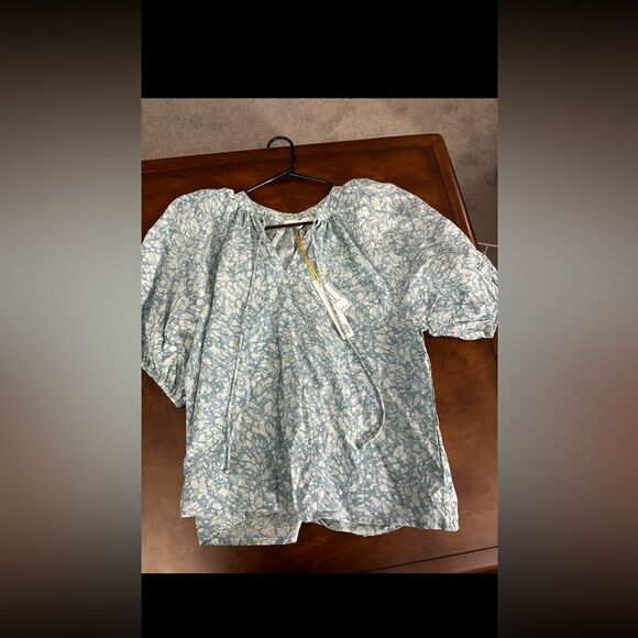 House of Harlow 1960 By Revolve Martine Seafoam Print Top NWT Size Large - Picture 2 of 7